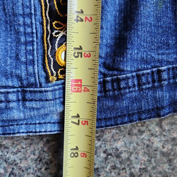 New Look Girl's Denim Jean Vest Size L - Picture 10 of 10